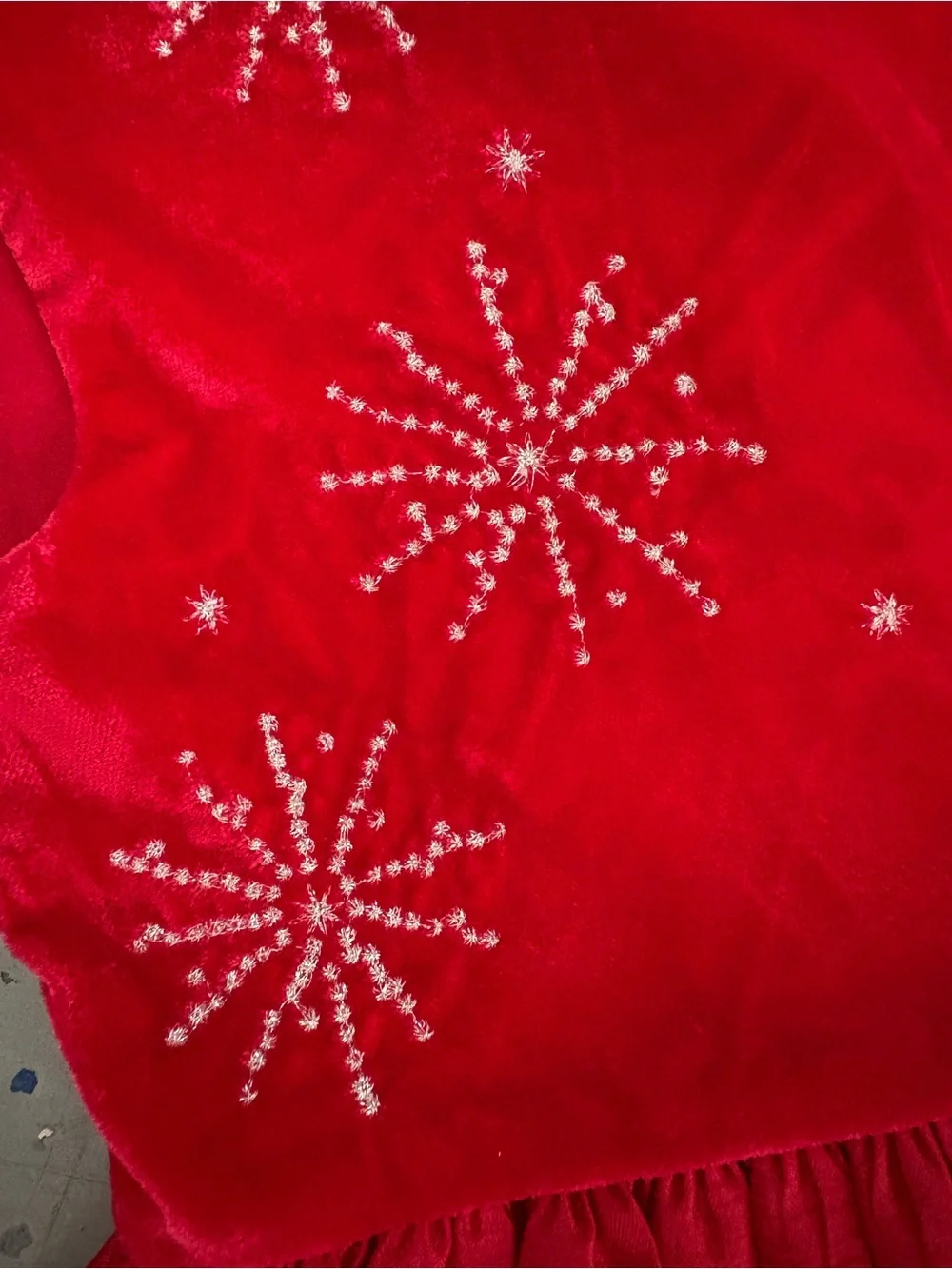 Dressed Up by Gymboree 3T Red Velvet Party Dress with Sparkle Snowflakes